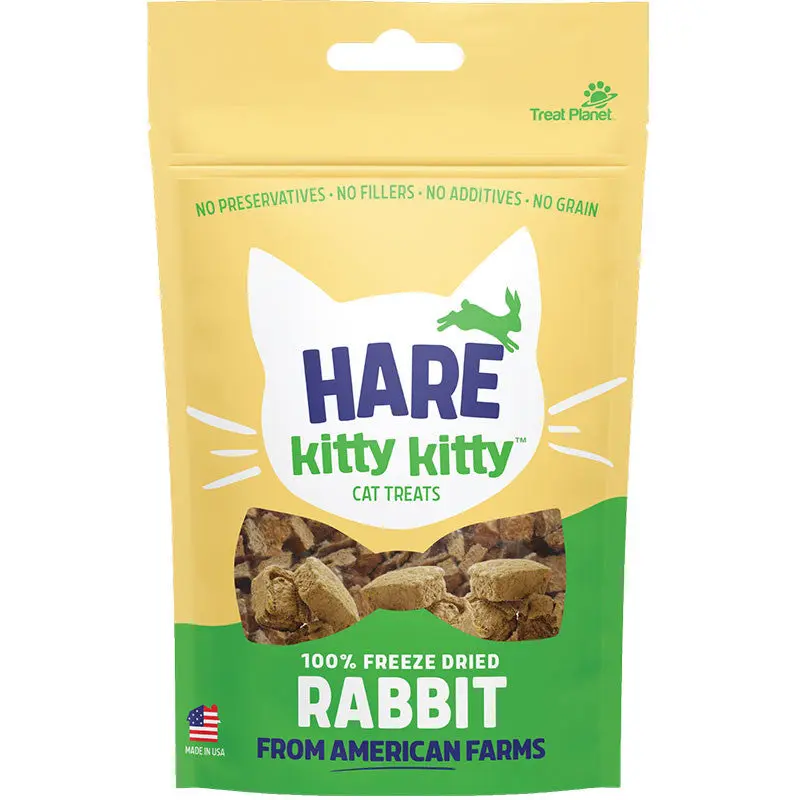 Hare Kitty Kitty 100% Freeze-dried Rabbit Treat 0.9oz (DD)