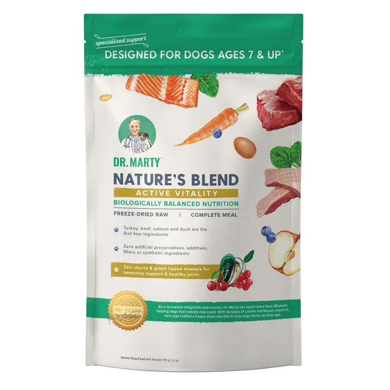 Dr. Marty's Nature's Blend Freeze Dried Active Vitality Senior Dog 6 oz
