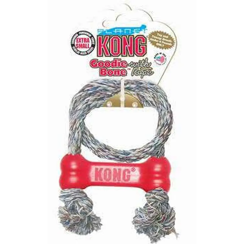 KONG X Small Puppy KONG Goodie Bone With Rope 