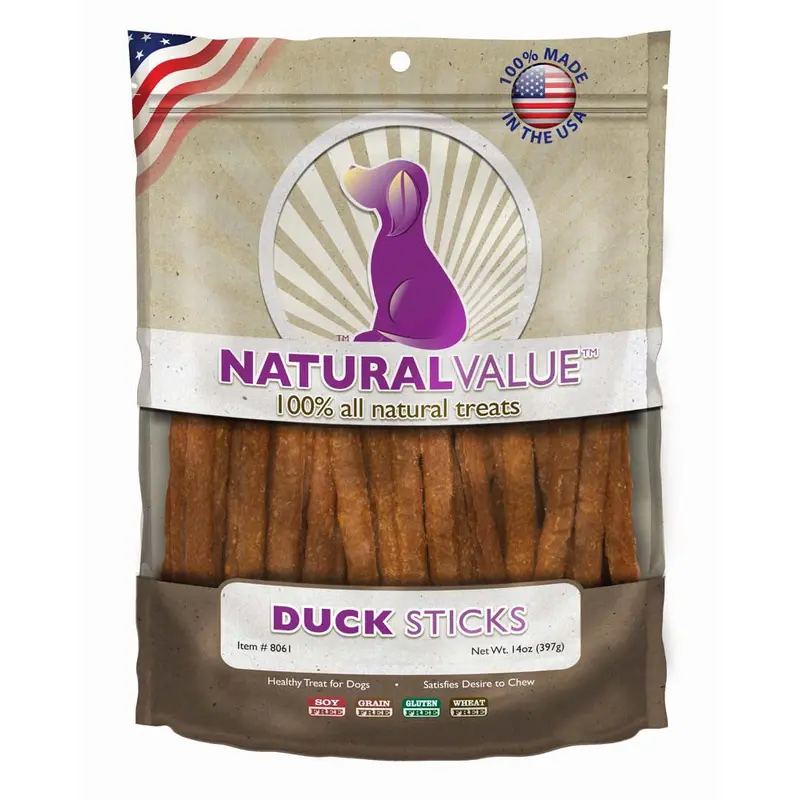 Loving Pets Natural Value Sticks Dog Treats Duck 14oz