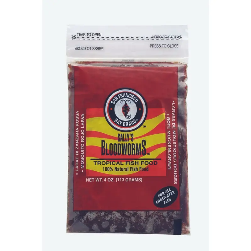 San Francisco Bloodworms Frozen Fish Food 4 oz SD-5