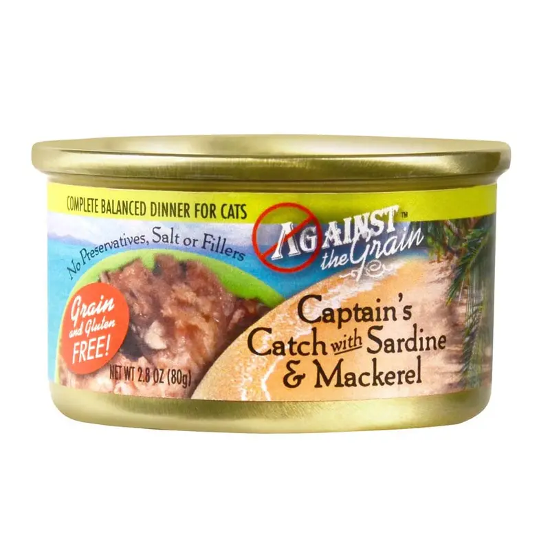 Against the Grain Captain'S Catch Sardine & Mackerel Dinner Wet Cat Food 2.8oz