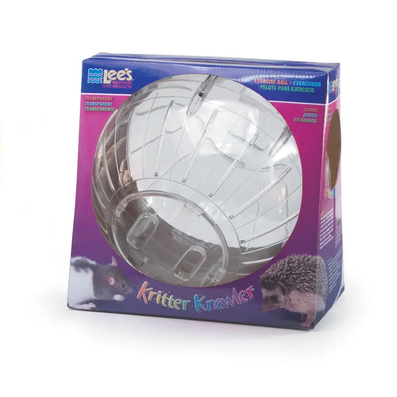 Lees Kritter Krawler Clear View-Thru Running Ball Clear Jumbo