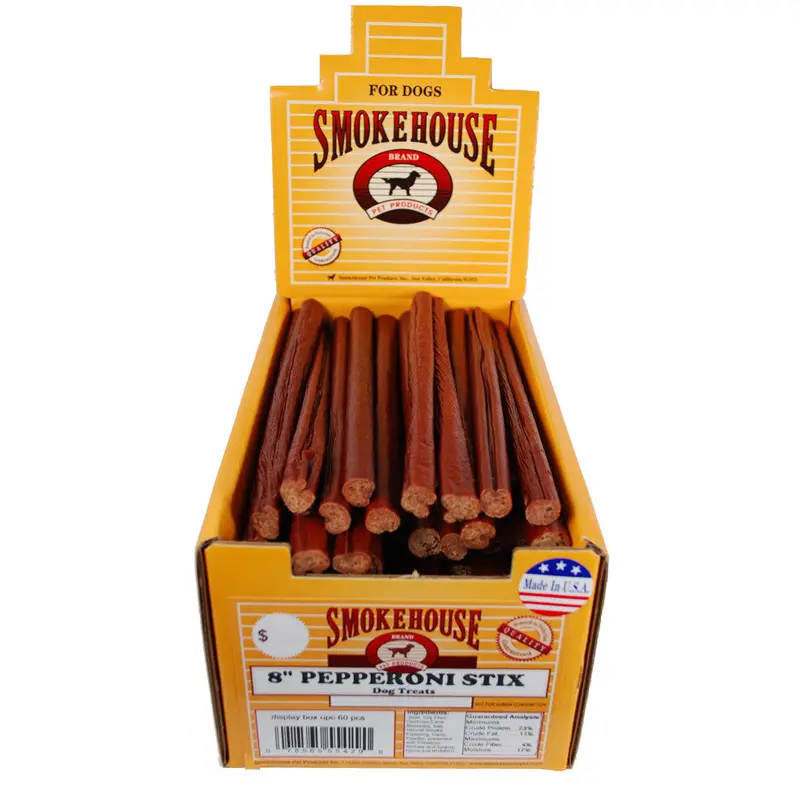 Smokehouse USA Made Pepperoni Stix Dog Treats 8 in 60 ct