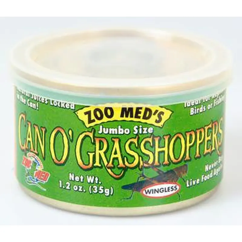 Zoo Med Can O' Grasshoppers Reptile Wet Food 1.2 oz