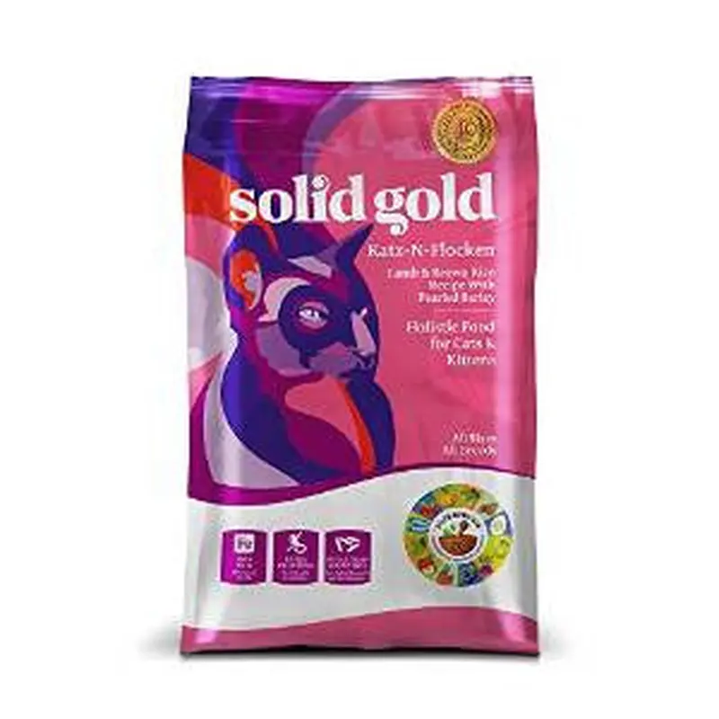 Solid Gold Katz-n-flocken Dry Cat Food-4-lb-