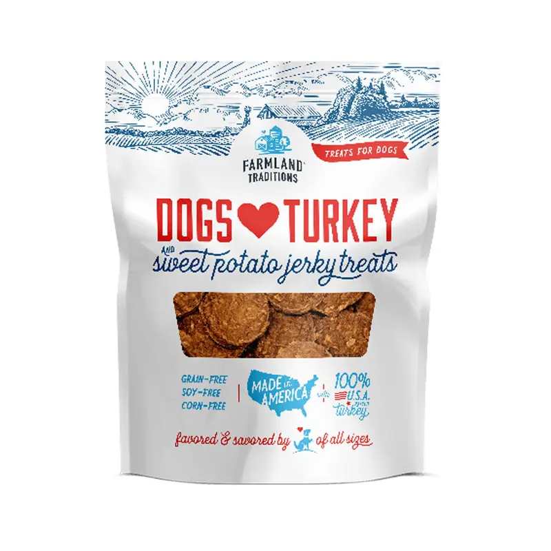 Farmland Traditions Dogs Love Turkey & Sweet Potato Jerky Treats 16 oz