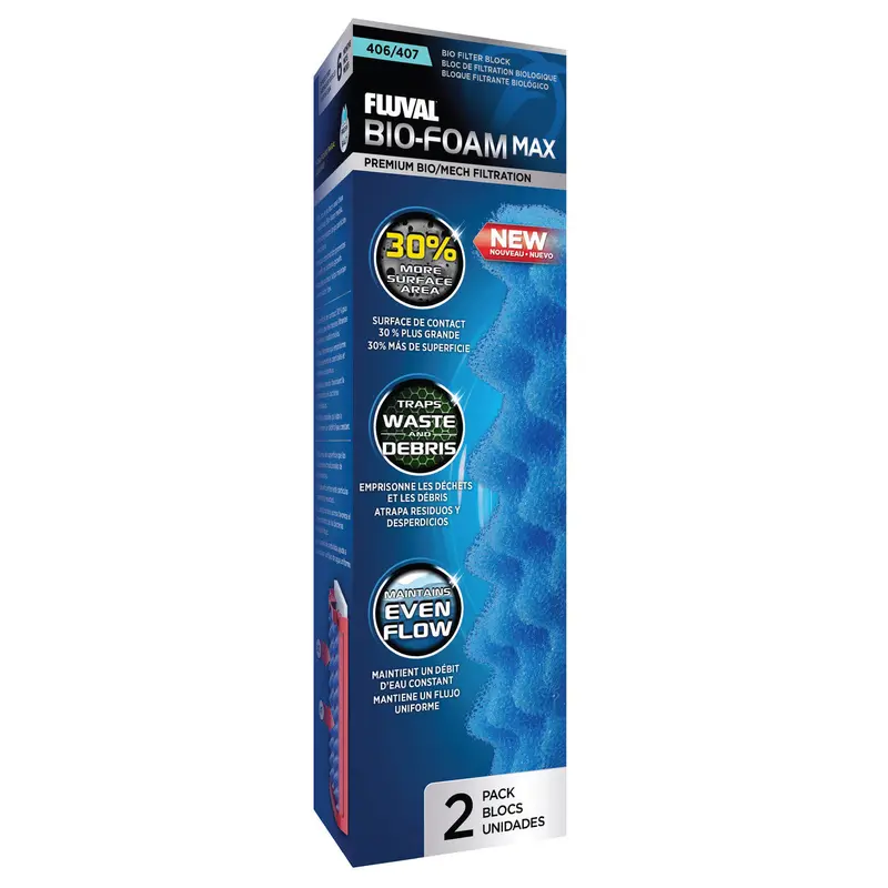 Fluval 407 Blue BioFoam MAX, 2 pcs
