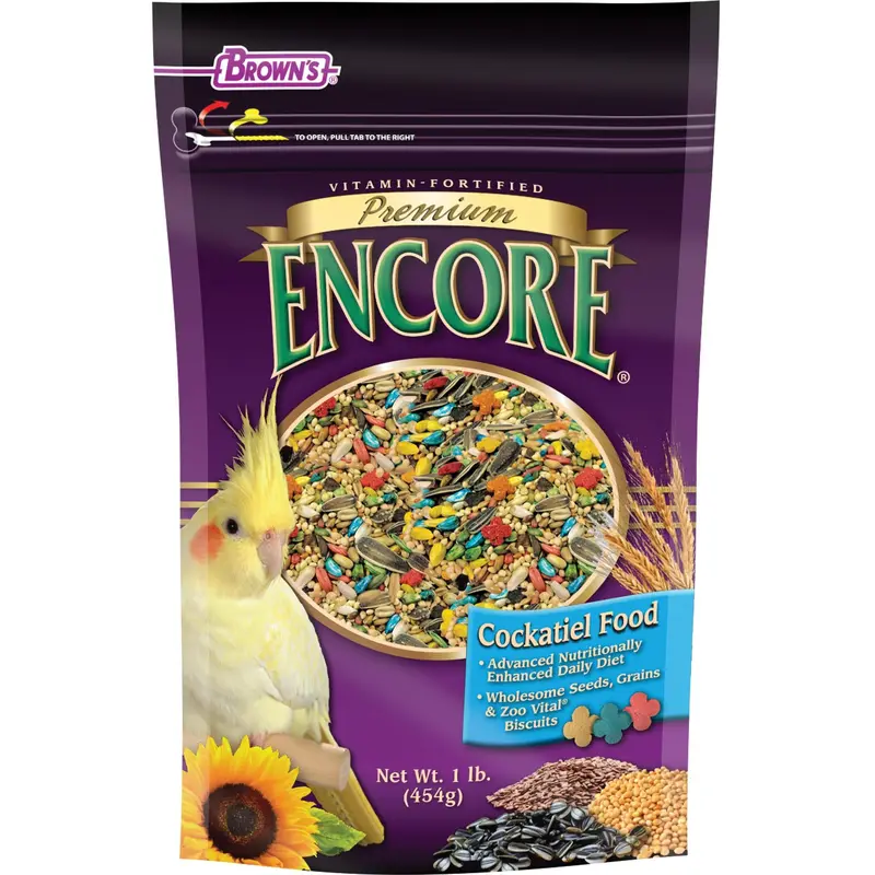 FM Brown's Encore Premium Cockatiel Food 1lb