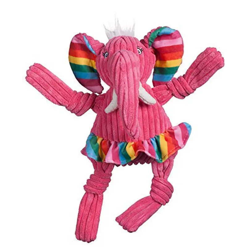 Huggle D Knot Rnbw Elephnt Lg