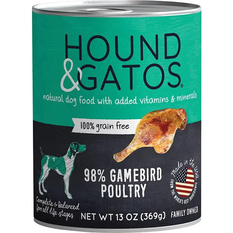 Hound & Gatos Dog Grain Free Gamebird 13oz 12 Pack