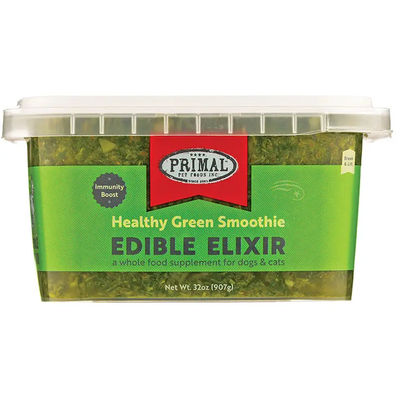 Primal Dog Cat Frozen Elixir Healthy Frozen Green 32oz SD-5