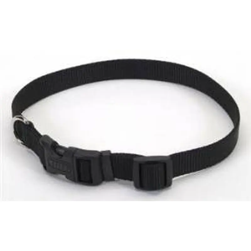 Coastal Pet ProduCats Tuff Buckle Adjustable Nylon Large Dog Collar Black 1" X 14-20"-