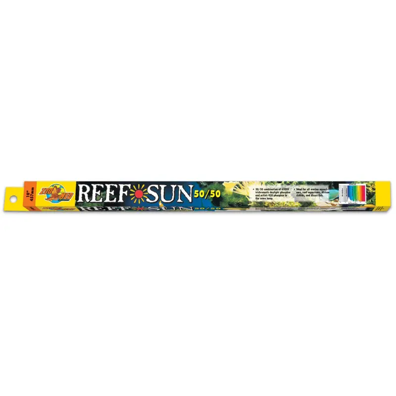 Zoo Med Reef Sun 50/50 Actinic & Daylight T8 Lamp White 18 in