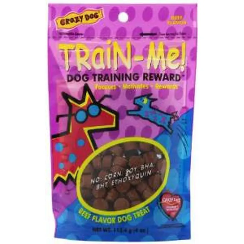 Cardinal Pet Crazy Dog Train Me Beef 4Oz 