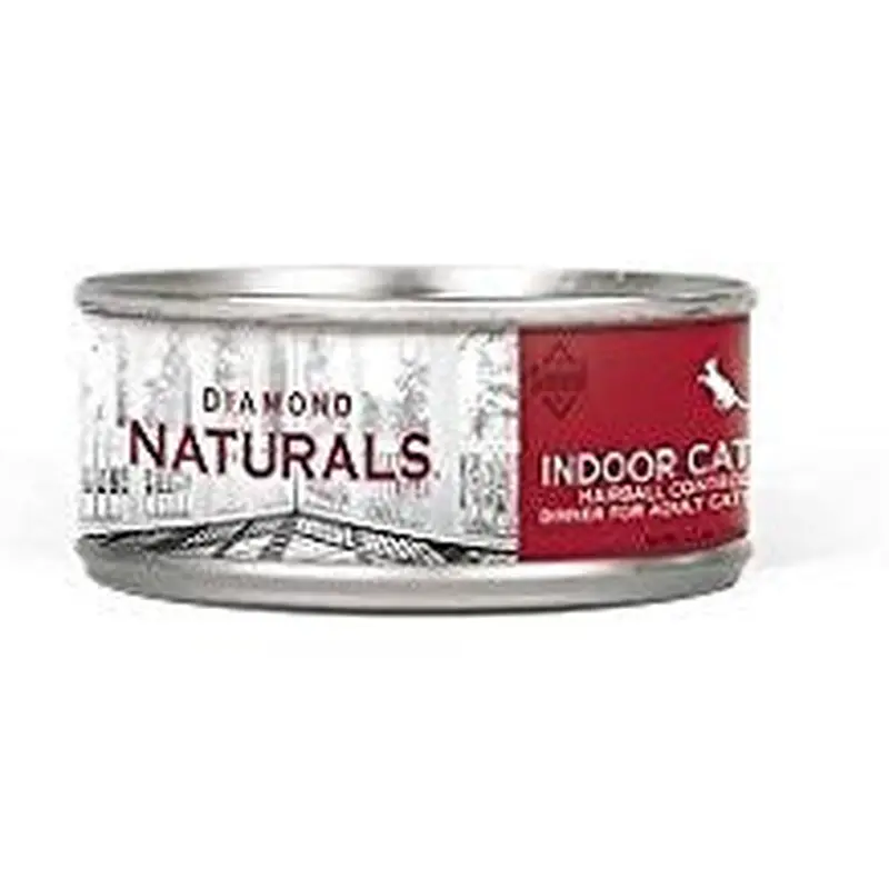 Diamond Naturals Indoor Cat Hairball Control Dinner for Adult Cats 24/5. 5 oz 