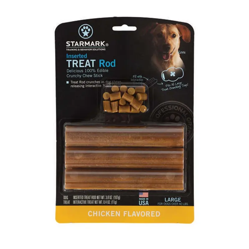 Starmark Inserted Dog Treat Rod Chicken USA LG