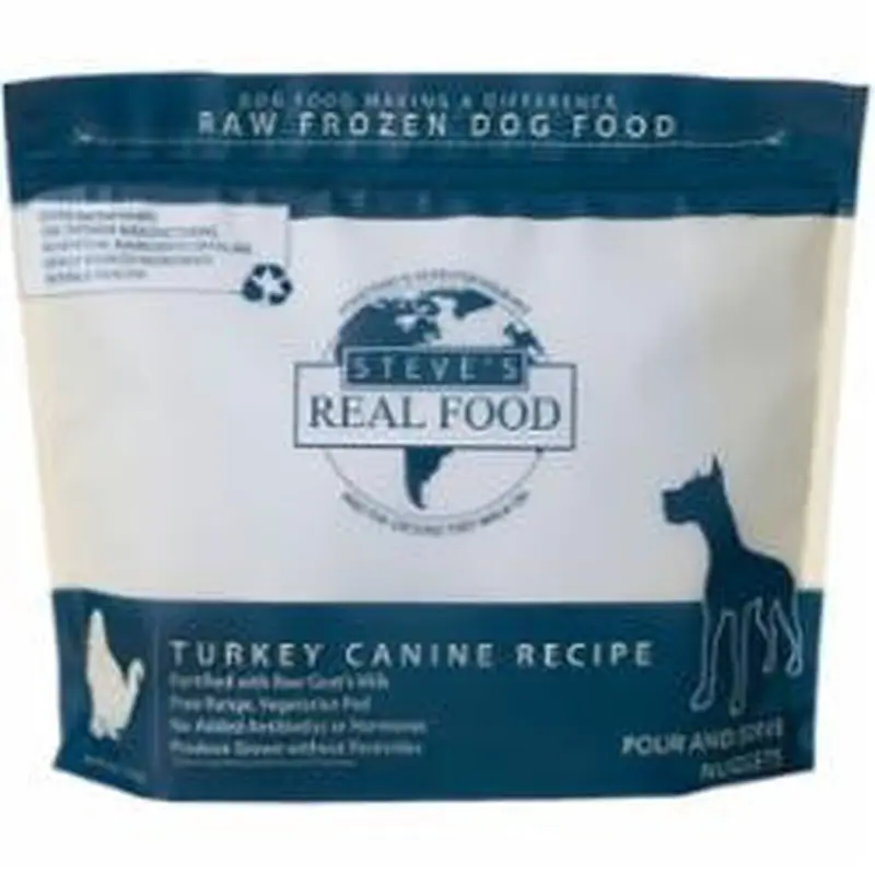 Steve's Real Food Dog Frozen Turkey Nuggets 5lb !
