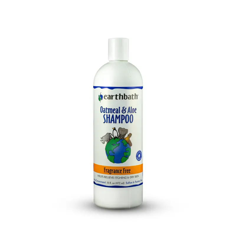 Earthbath Oatmeal & Aloe Shampoo, Fragrance Free 16oz