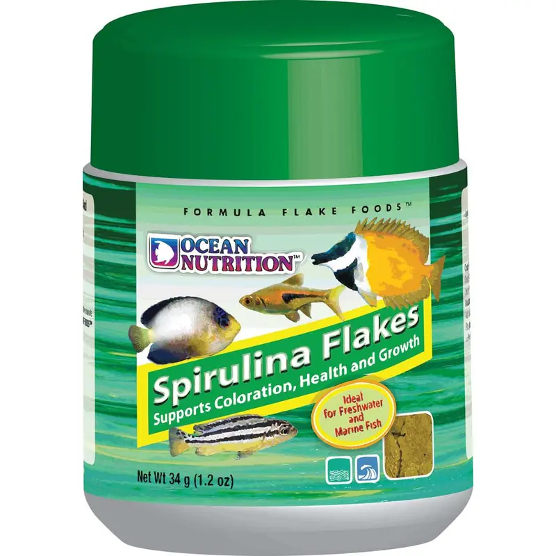 Ocean Nutrition Spirulina Flakes Fish Food 1.2 oz