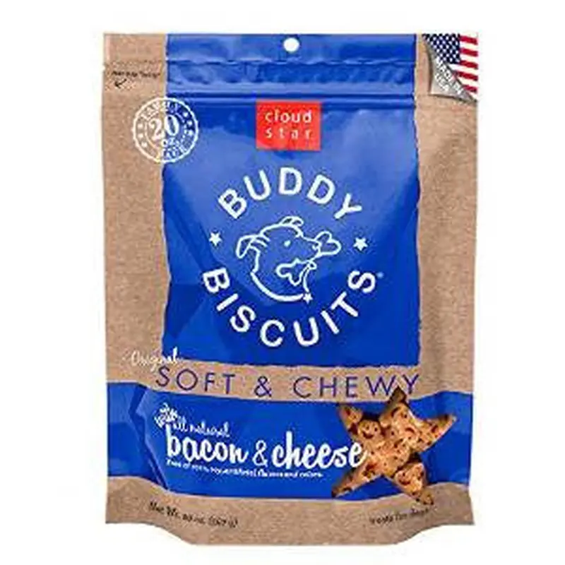 Cloud Star Original Soft & Chewy Buddy Biscuits Bacon & Cheese Value Bag 20oz 