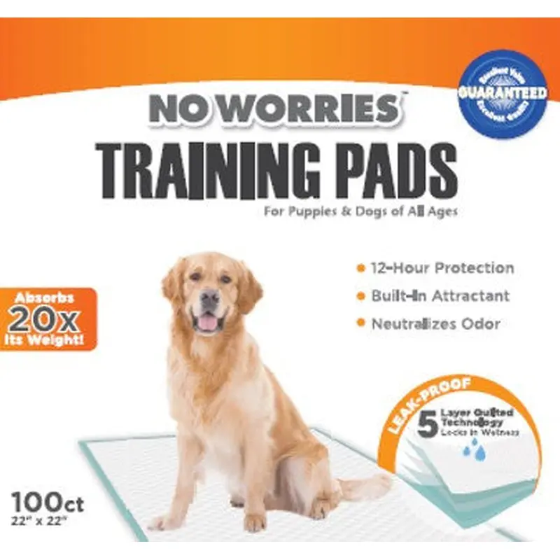 Four Paws No Worries 12-Hour Dog Training Pads 100 Count 22"x22"