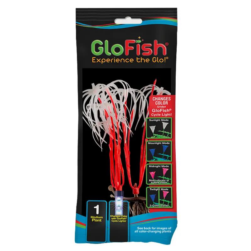 GloFish Color Changing Aquarium Plant Orange MD
