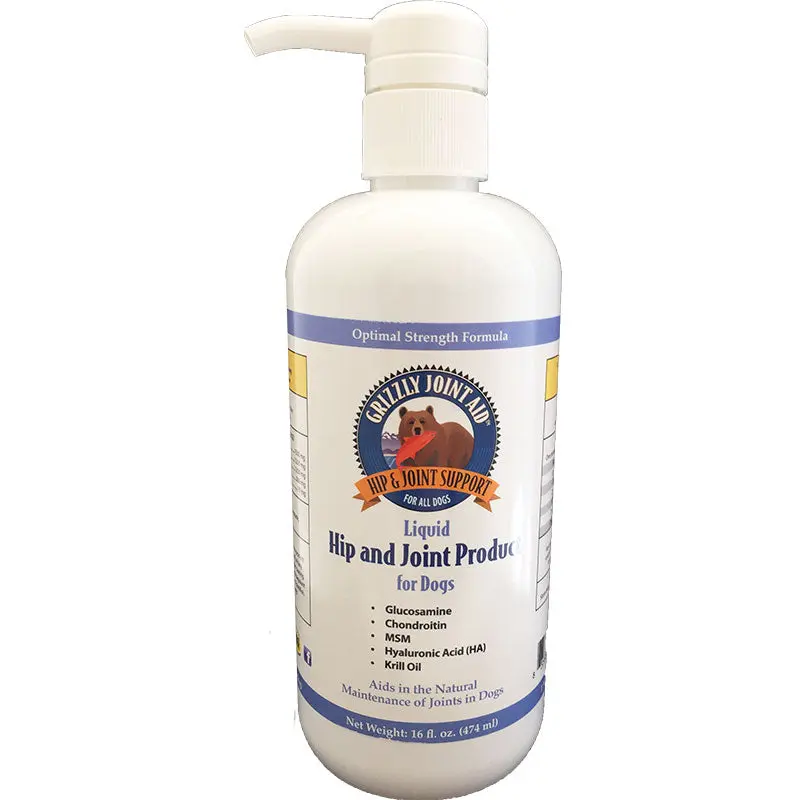 Grizzly Joint Aid for Dogs Liquid Supplement 16Z 