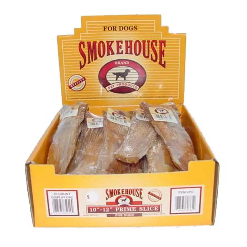 Smokehouse USA Made Prime Slice Dog Chew Shelf Display Box 20 ct 10-12 in