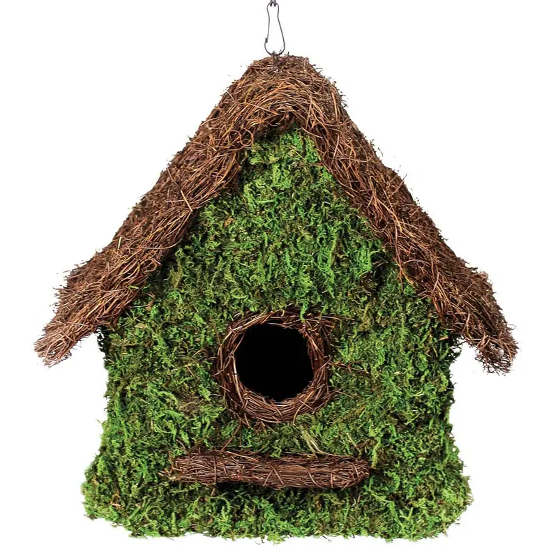 Galapagos Maison Woven Birdhouse Fresh Green 11inX12in
