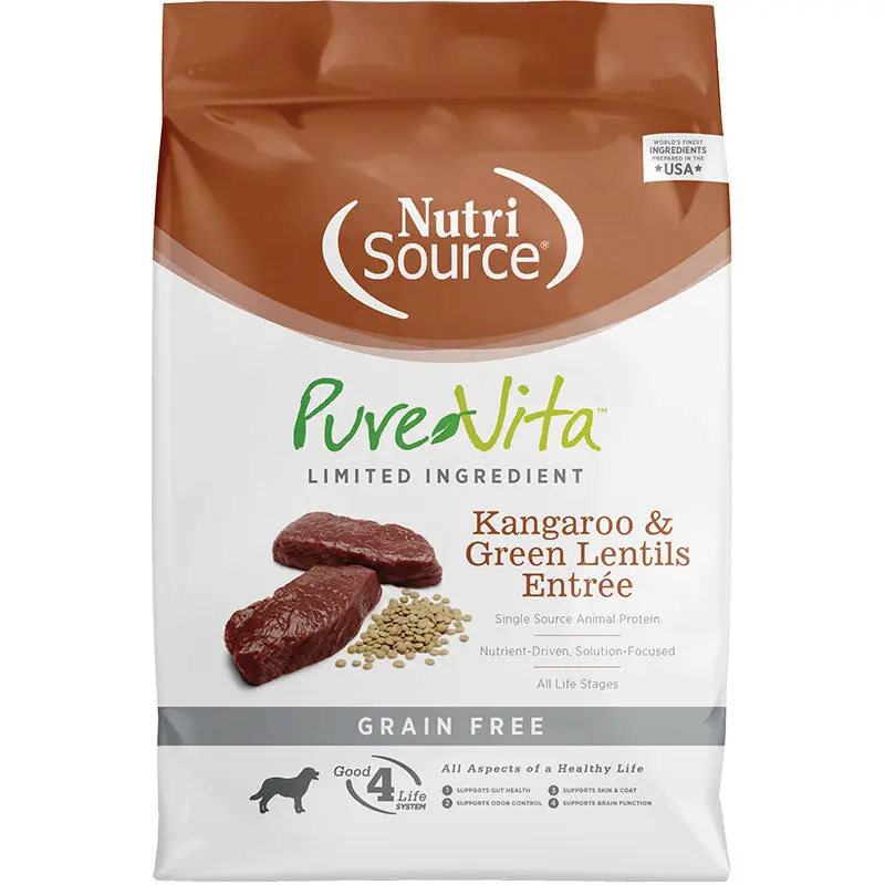 NutriSource Pure Vita Kangaroo and Green Lentils Dog Food