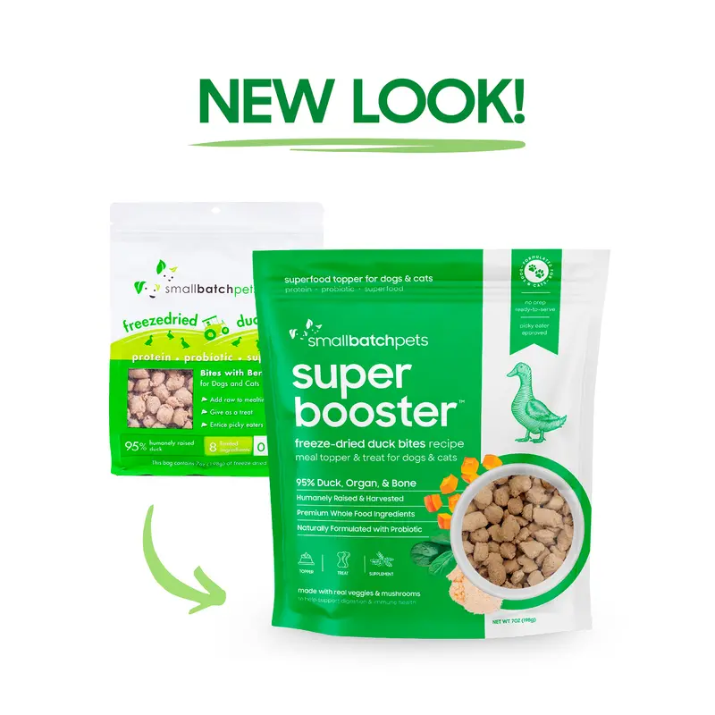 Small Batch Dog Cat Freeze-Dried Super Booster Duck 7oz 