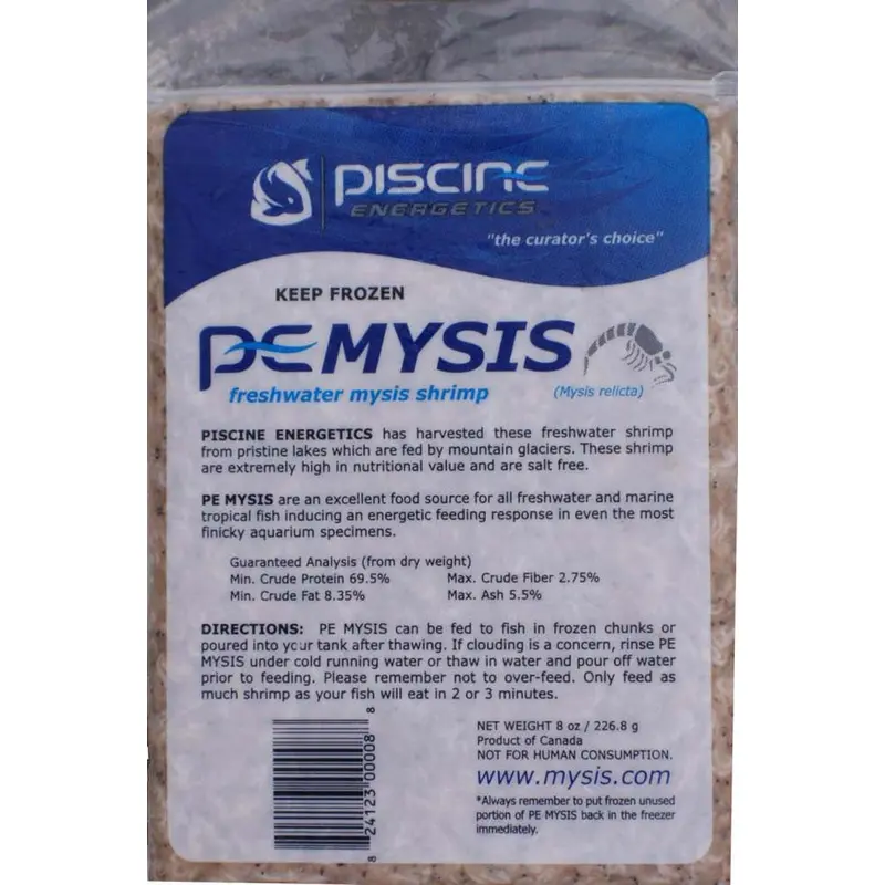 Piscine Energetics PE Mysis Frozen Fish Food 8 oz SD-5