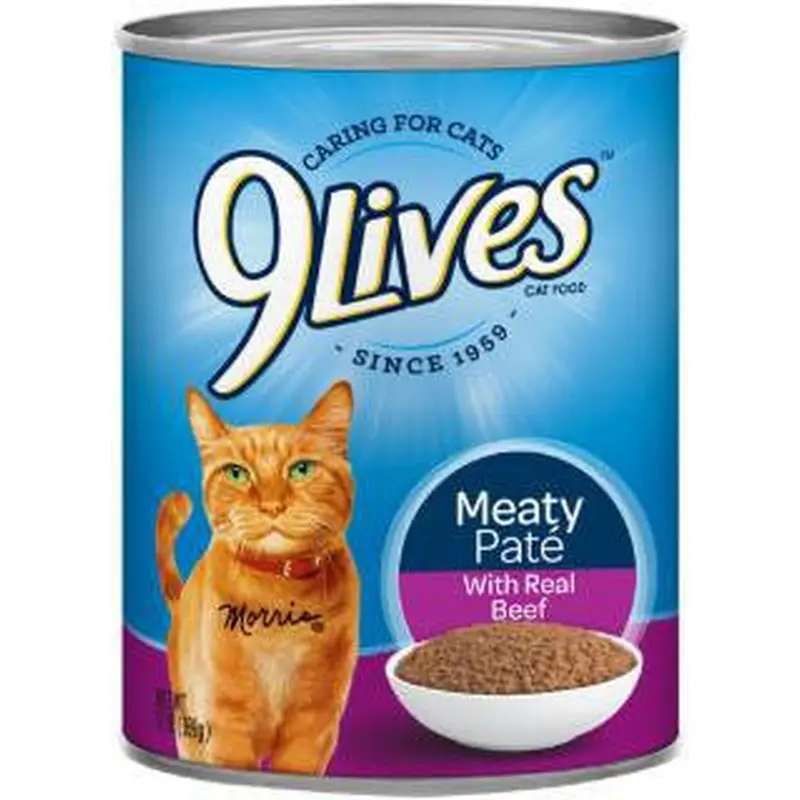 9Lives Beef Dinner Can Cat Food 12/13z 