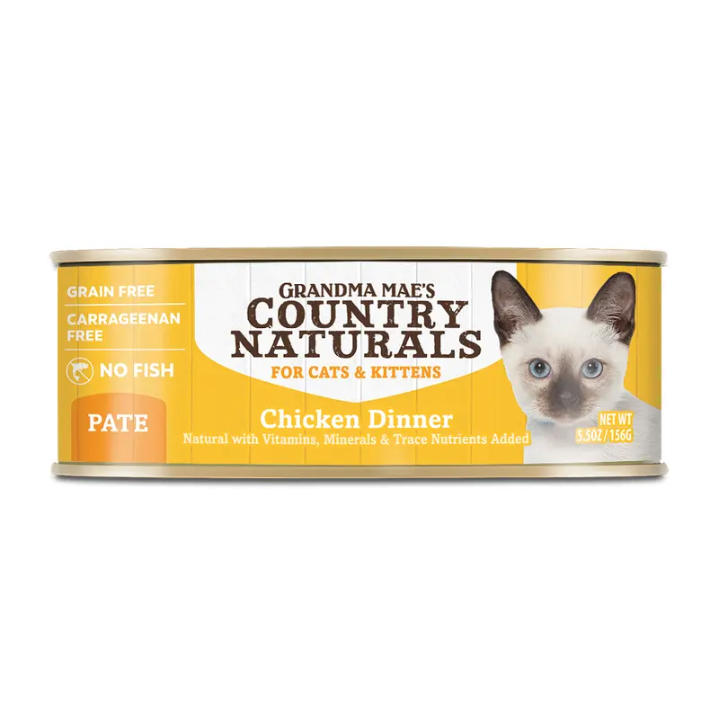 Grandma Mae's Country Naturals Grain Free Wet Cat Food Chicken 5.5oz 24pk