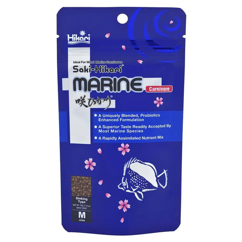 Hikari Saki-Hikari Marine Carnivore Pellets Fish Food 1.41oz MD