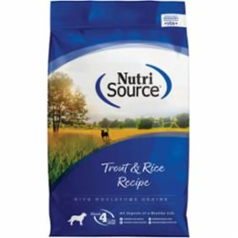 NutriSource Adult Trout and Rice Dog Food 15 lb 