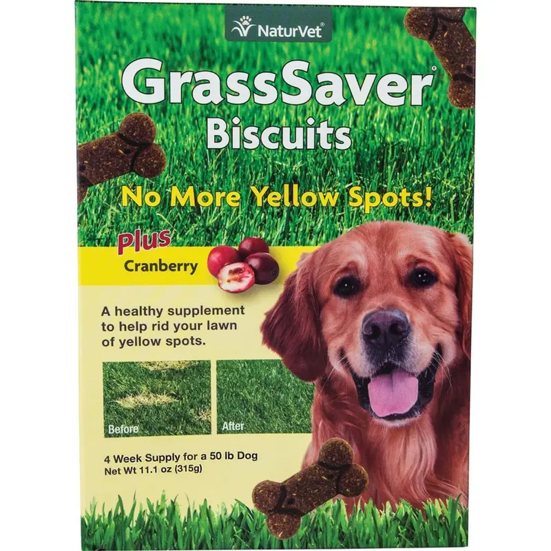 NaturVet GrassSaver Dog Biscuits 11.1 oz