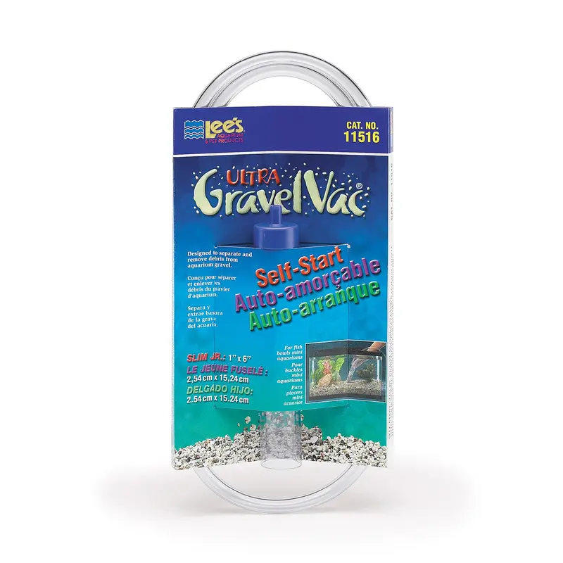 Lees Ultra GravelVac Slim Jr. Self-Start Gravel Vacuum Cleaner 1 in x 6 in Slim