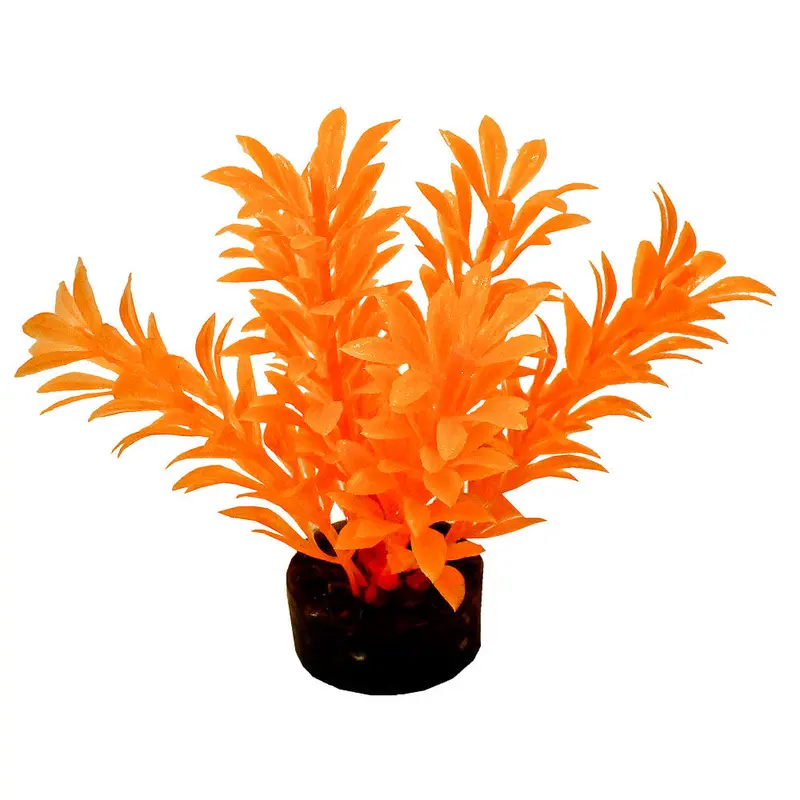 Blue Ribbon ColorBurst Florals Exotic Aquarium Plant Neon Orange 4 in
