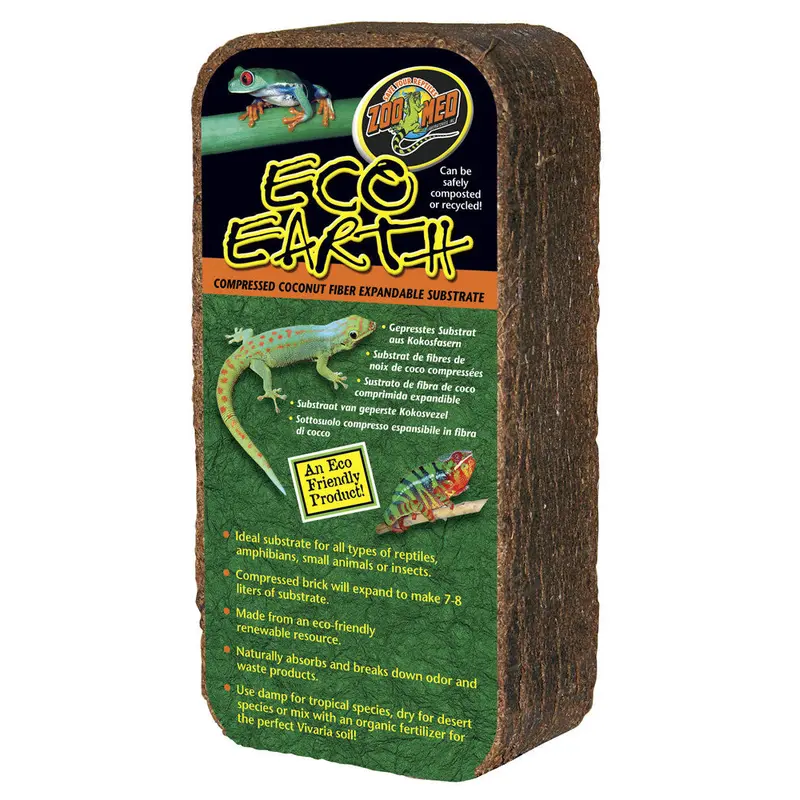 Zoo Med Eco Earth Coconut Fiber Substrate Brown 1 Pack
