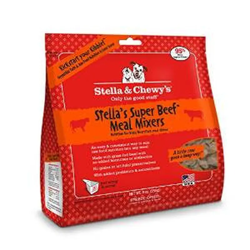 Stella & Chewy's Freeze Dried Super Beef Meal Mixer Dog 8z 