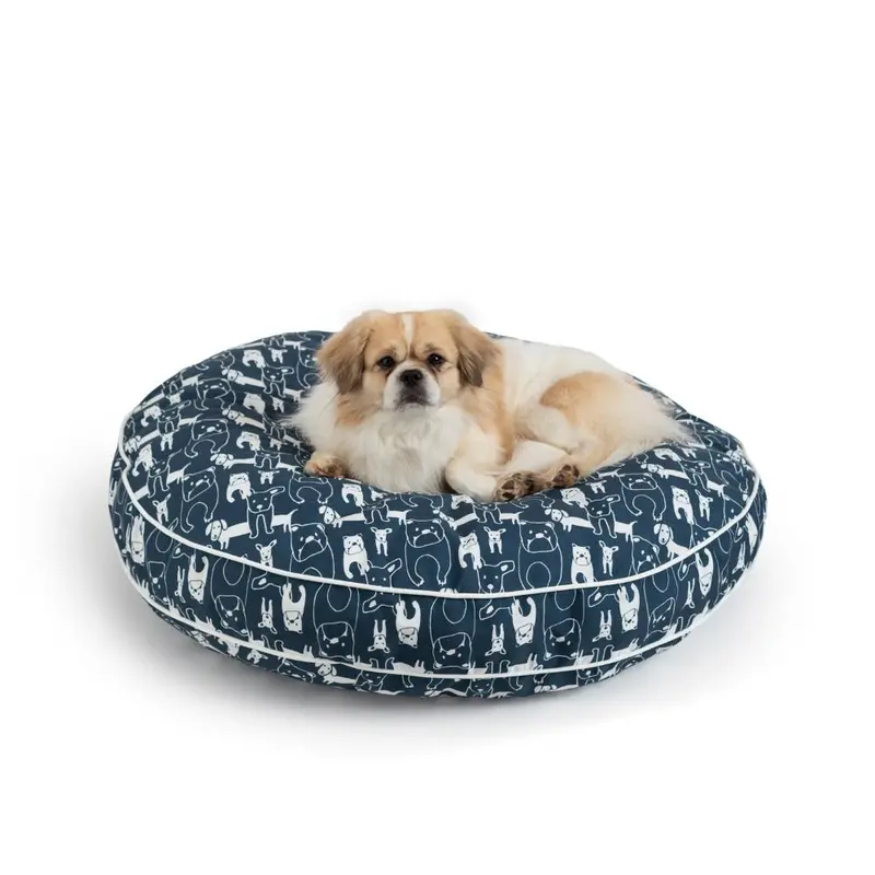 Snoozer Pool & Patio Round Dog Bed Large Pedigree Denim