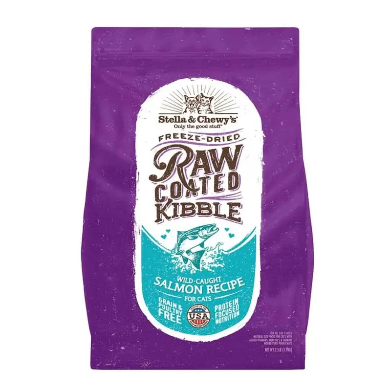 Stella & Chewy's Raw Coated Kibble Wild-caught Salmon Recipe Dry Cat Food 5lb