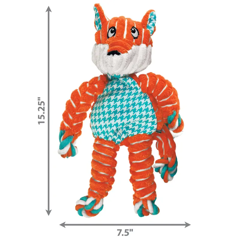 Kong Dog Toy Floppy Knots Fox Large