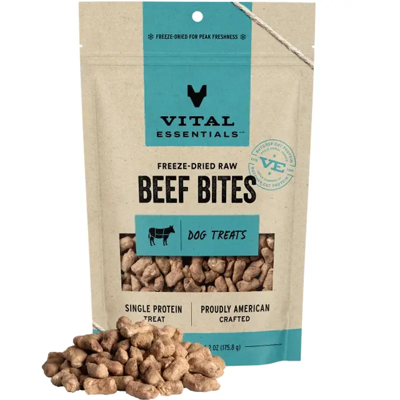 Vital Essentials Freeze Dried Beef Bites 6.2 oz.