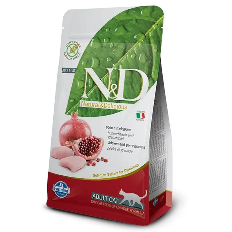 Farmina N&D Prime Grain Free Dry Cat Food - Chicken & Pomegranate - 3.3lb Bag