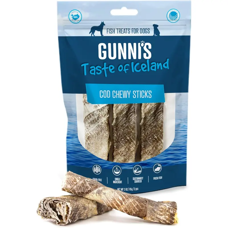 Gunni's Cod Skin Chewy Sticks 3 pk