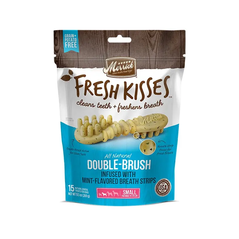 Merrick Fresh Kisses Mint Breath Strips For Small Dogs, 9 Pieces