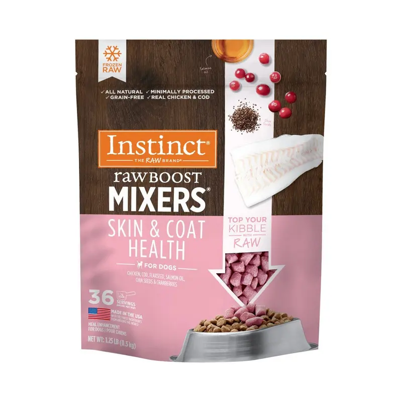 Nature's Variety Instinct Frozen RawBoost Mixers Skin & Coat Raw Dog Food 1.25lb
